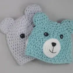 Teddy bear hat crochet pattern