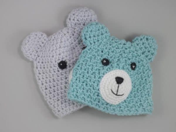 Teddy bear hat crochet pattern