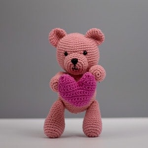 Teddy Bear Valentines Day Crochet Pattern