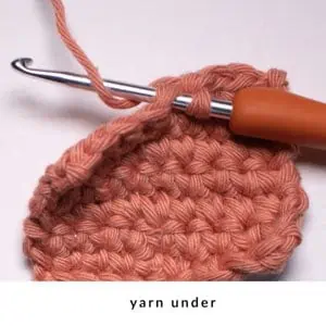 how to yarn under in crochet