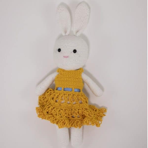 bunny pattern yellow dress
