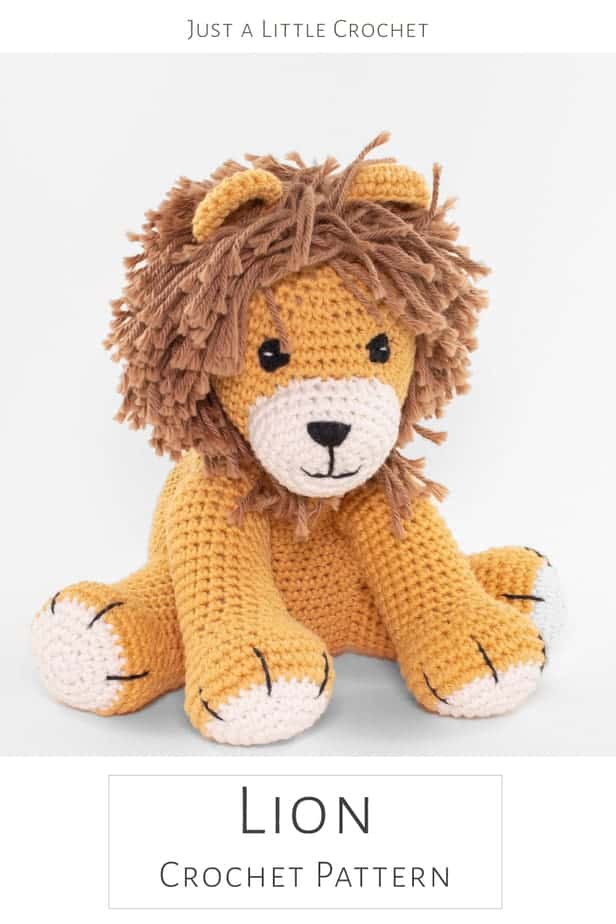 crochet plush pattern for lion
