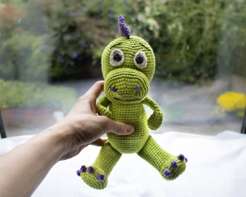 crochet amigurumi dinosaur