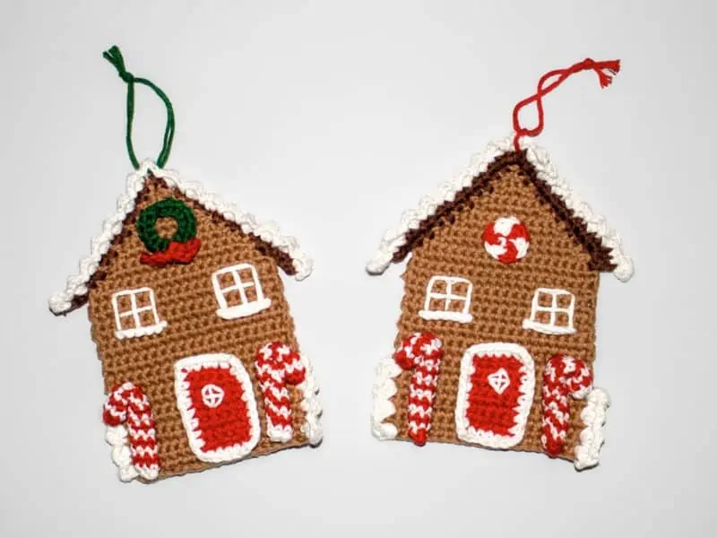 Gingerbread House crochet christmas ornament